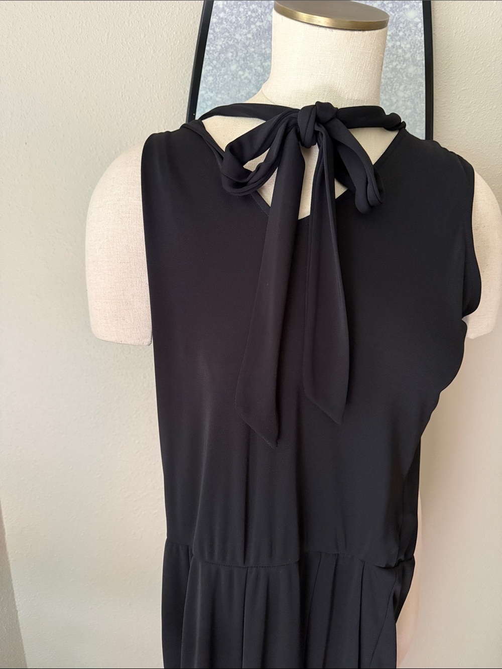 Ralph Lauren Sleeveless Black Jumpsuit with Tie Detail